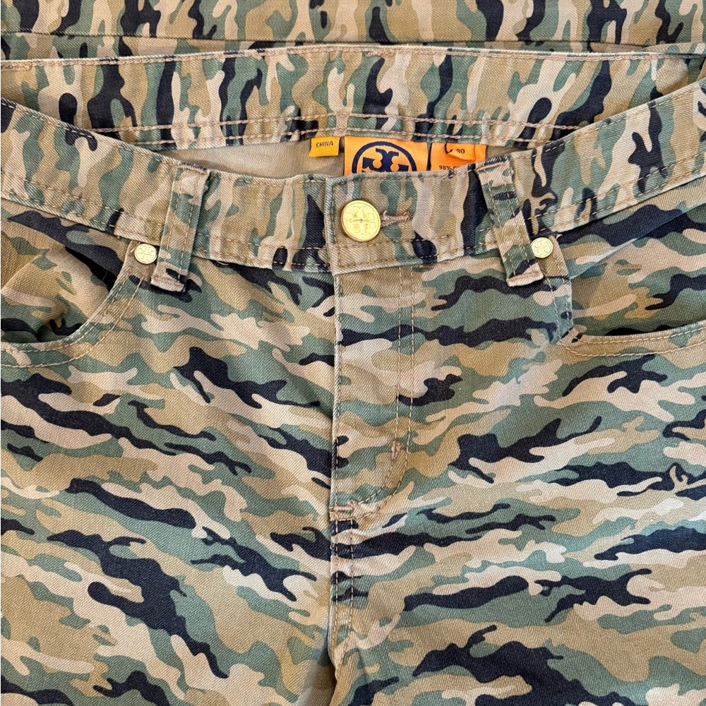 Tory Burch Camo Skinny Pants Size 30
